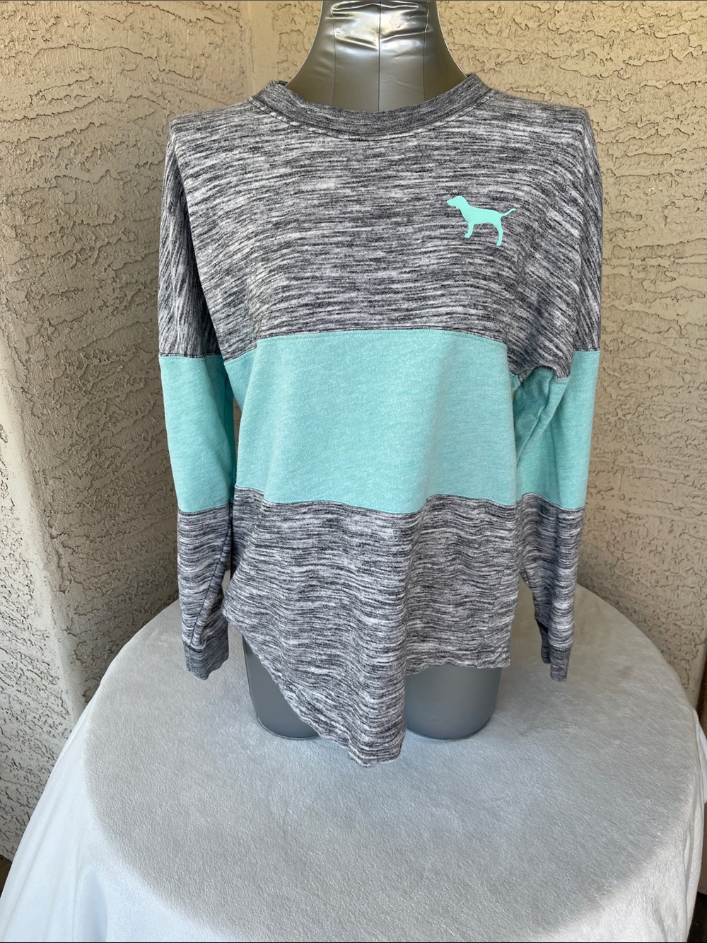 Victoria's Secret PINK Gray Marled Crewneck Sweatshirt